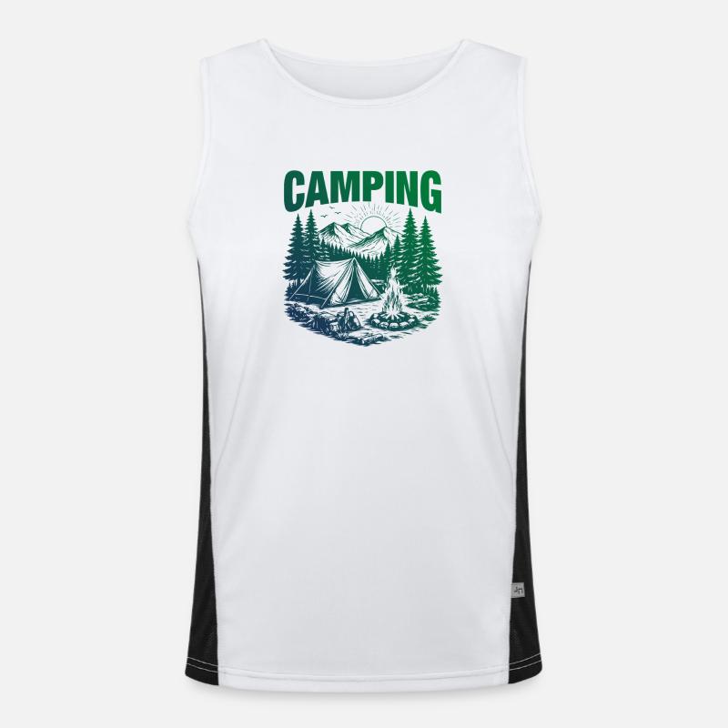 Logo de camping Tente extérieure Débardeur respirant contrasté Homme 
