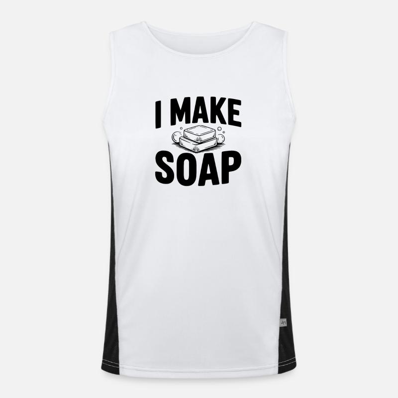 Ich mache Seife Funktionelles Kontrast-Tank Top für Männer 