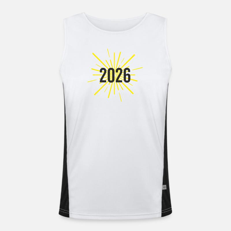 Jahresstart 2026 Raketen Funktionelles Kontrast-Tank Top für Männer 