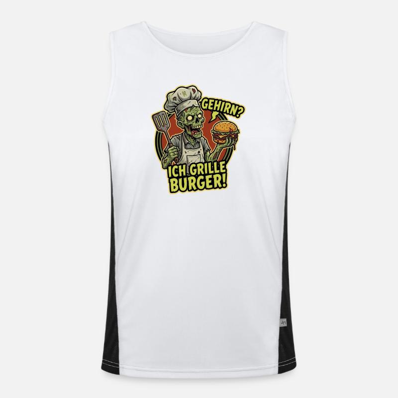 Burger grillé BrainChef Débardeur respirant contrasté Homme 