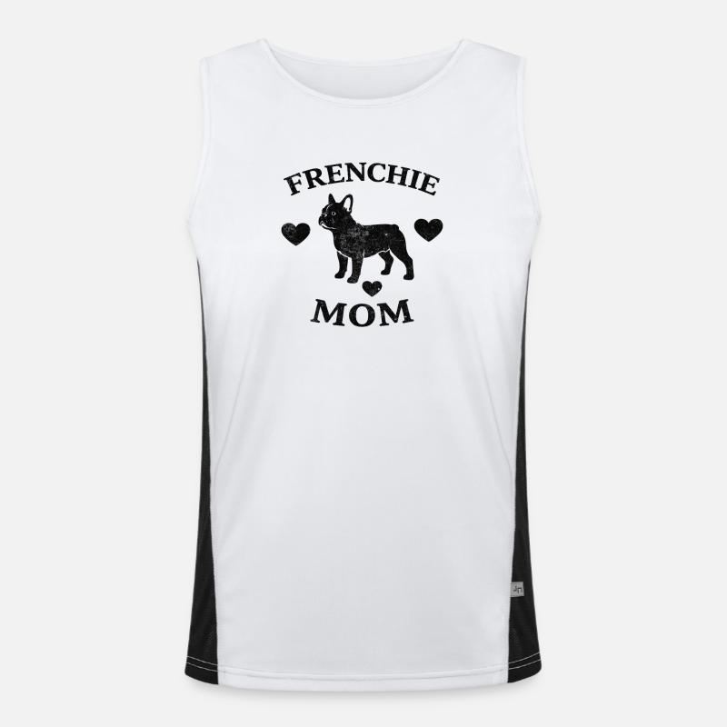 Frenchie Mom Funktionelles Kontrast-Tank Top für Männer 