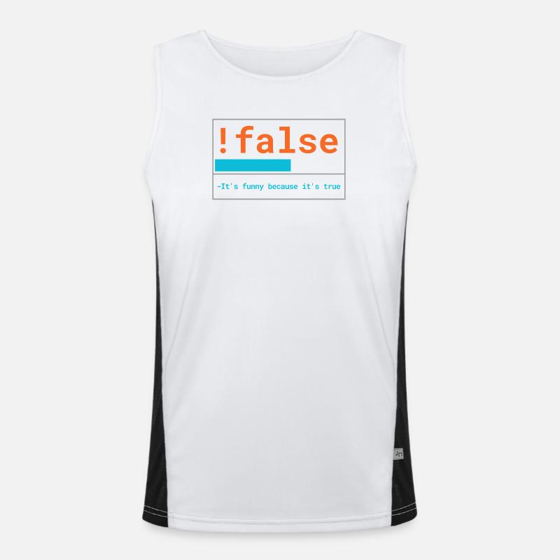 Programmer Logic: It's funny because it's true Men's Functional Contrast Tank Top 