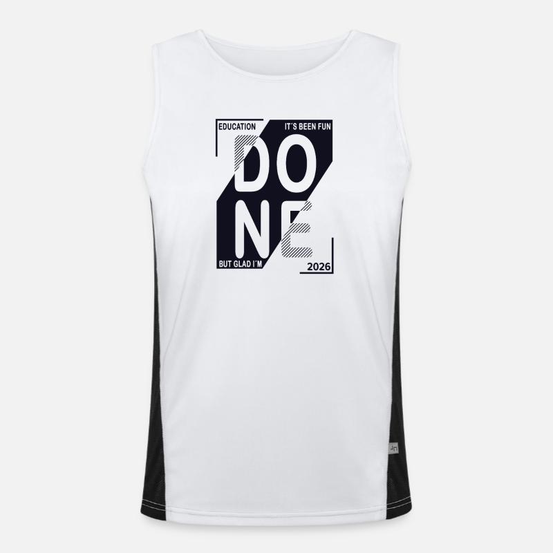 Done 2026 – Training completed design - Men's Functional Contrast Tank Top  - white/black