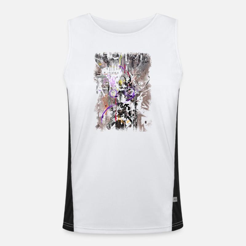 Abstract Texture Men's Functional Contrast Tank Top 