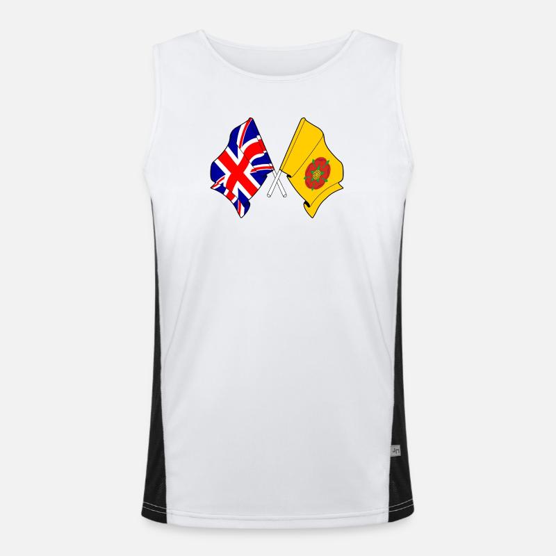Drapeau du Lancashire et de la Grande-Bretagne Débardeur respirant contrasté Homme 