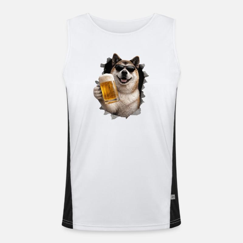 Akita Bier Funktionelles Kontrast-Tank Top für Männer 