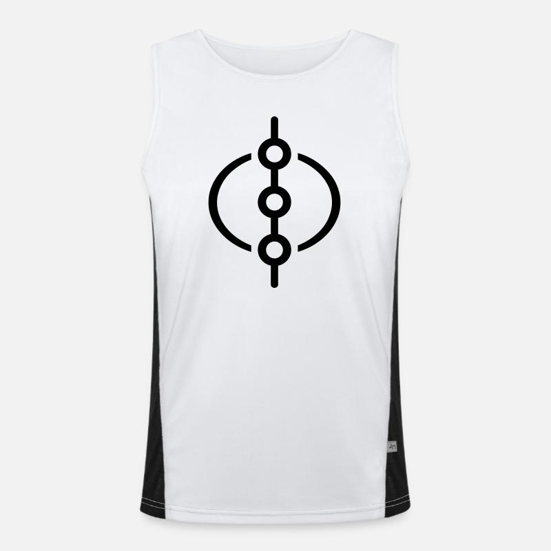 gravity - Men's Functional Contrast Tank Top  - white/black