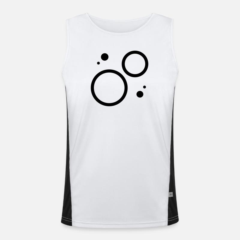 gravity - Men's Functional Contrast Tank Top  - white/black
