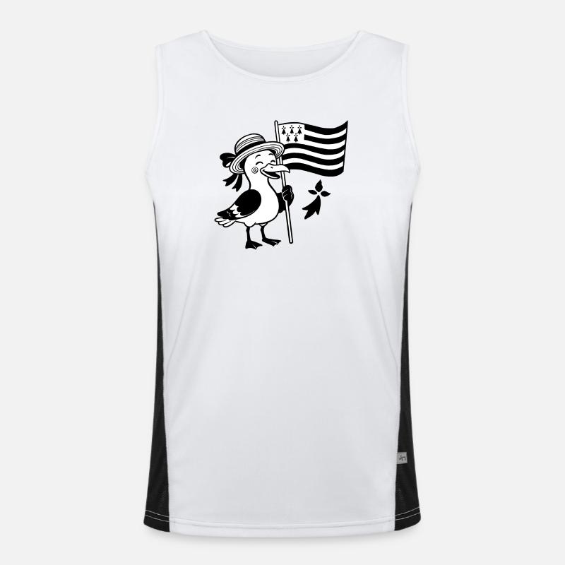 Brittany, Breton, Breton Men's Functional Contrast Tank Top 