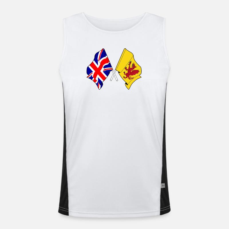 Somerset + Great Britain crossed Men's Functional Contrast Tank Top 