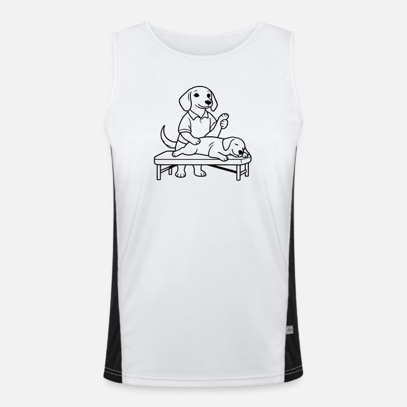 dackel physiotherapeut Funktionelles Kontrast-Tank Top für Männer 