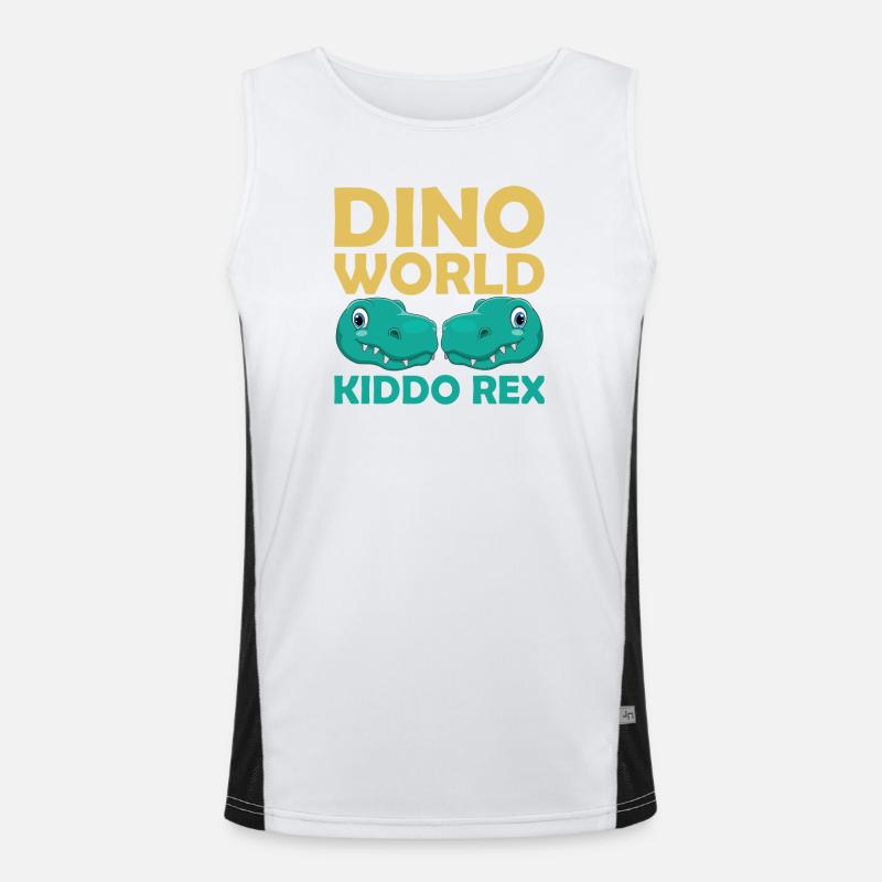 Dino World Kiddo Rex Funktionelles Kontrast-Tank Top für Männer 