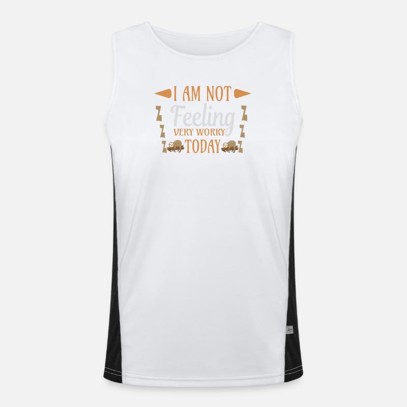Not feeling workly sloth Men's Functional Contrast Tank Top 