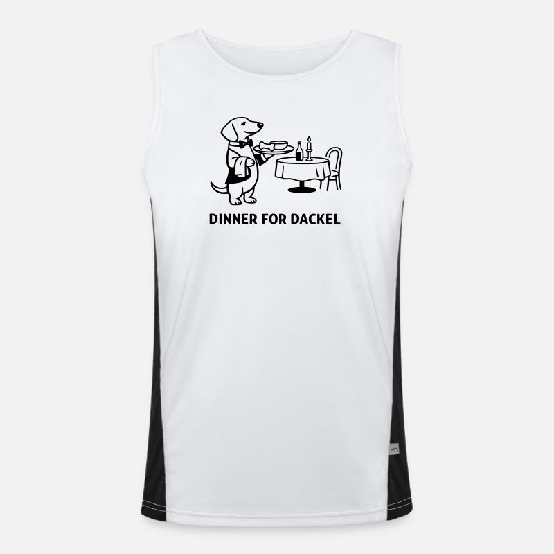 Dîner pour teckel Débardeur respirant contrasté Homme 