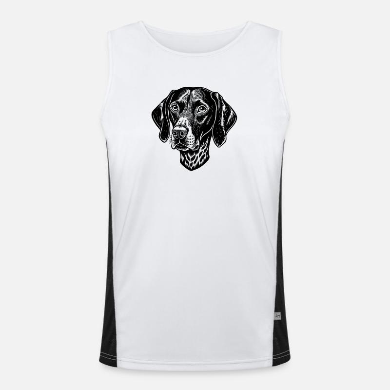 Pointer-Hund Funktionelles Kontrast-Tank Top für Männer 