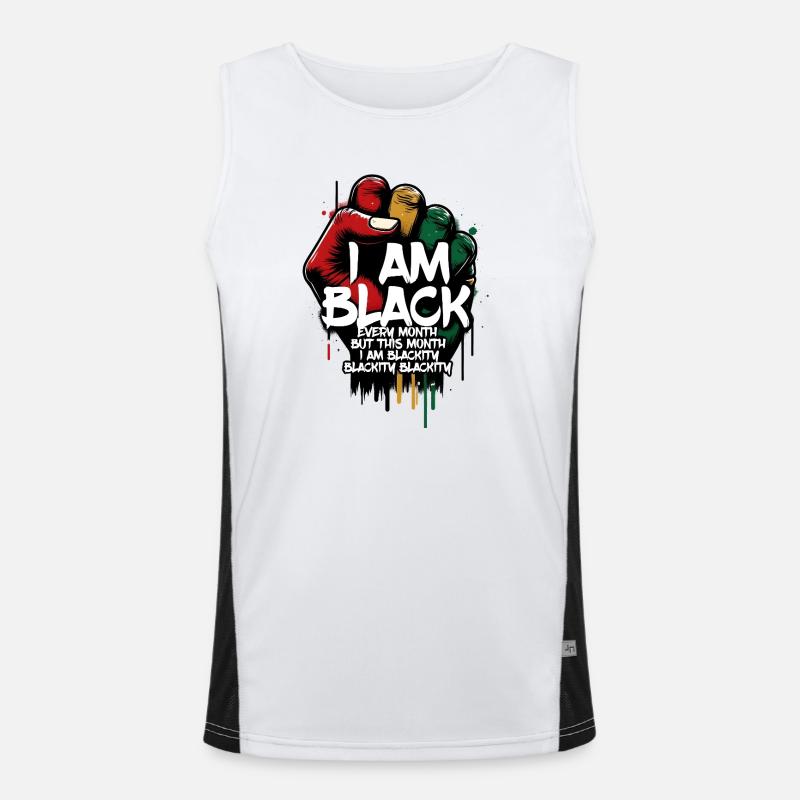 Ich bin jeden Monat schwarz Funktionelles Kontrast-Tank Top für Männer 