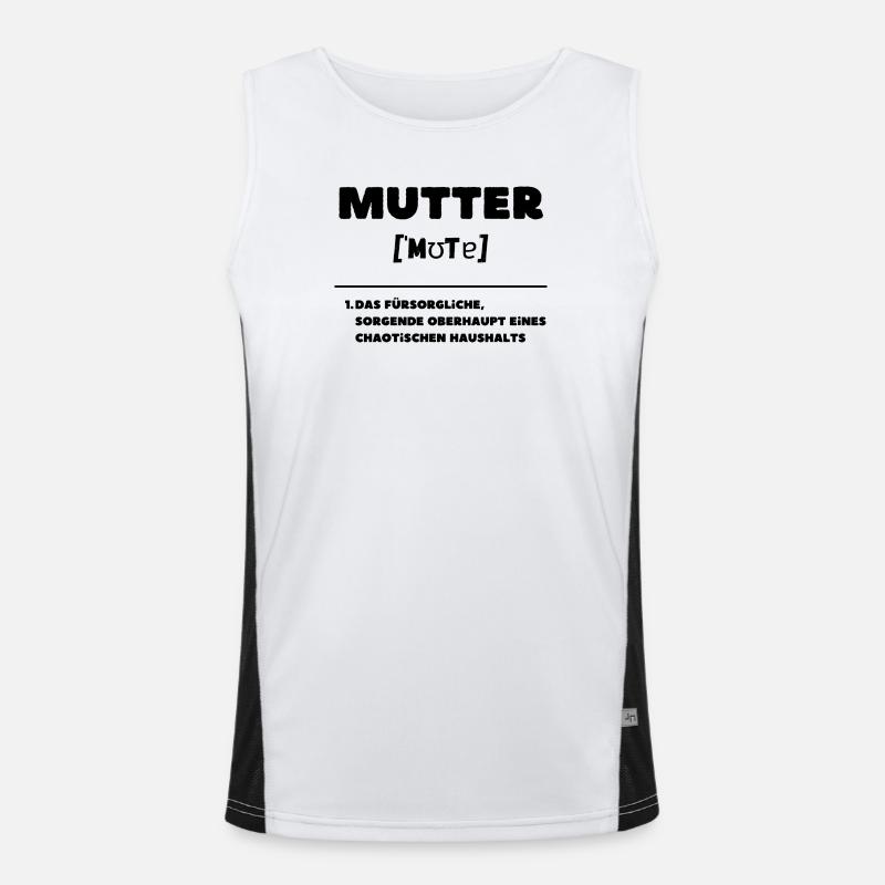 Mutter Definition Oberhaupt Chaos Haushalt Funktionelles Kontrast-Tank Top für Männer 
