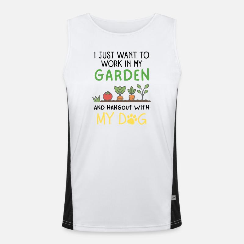 Gartenhundebesitzer Mama Papa Haustiereltern Funktionelles Kontrast-Tank Top für Männer 