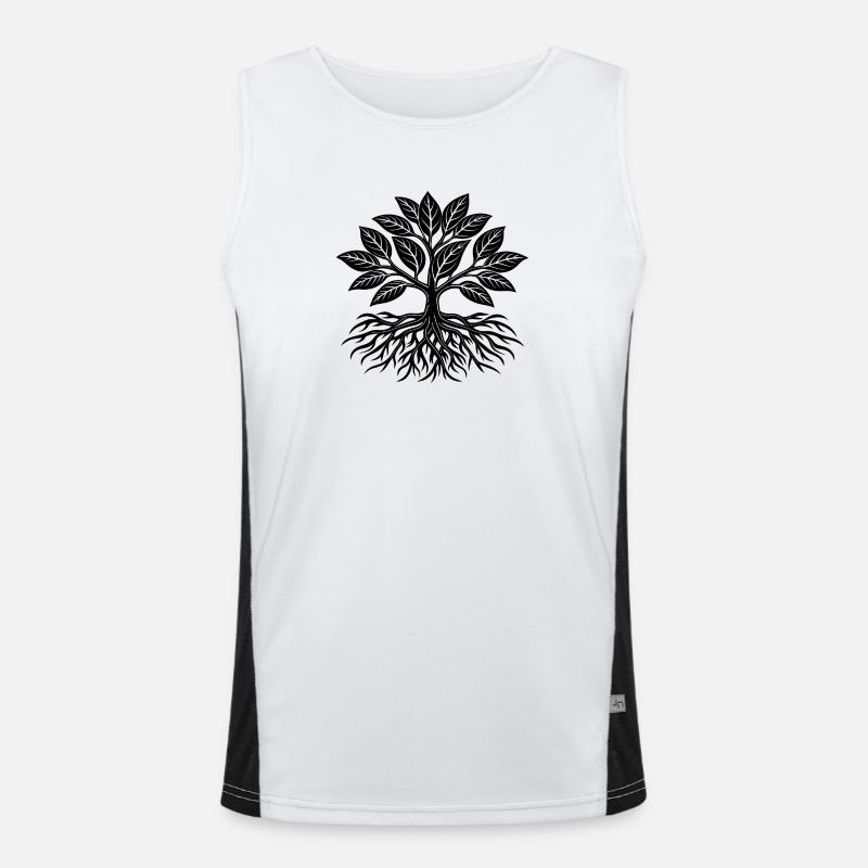 Pflanze mit Wurzeln Funktionelles Kontrast-Tank Top für Männer 