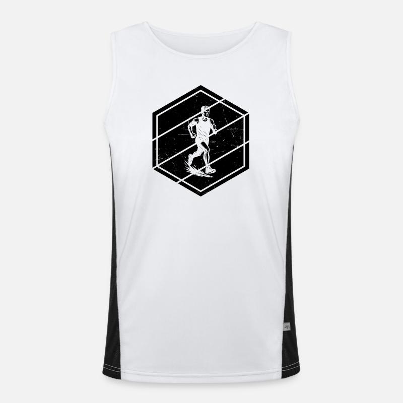 Characterful running design Men's Functional Contrast Tank Top 