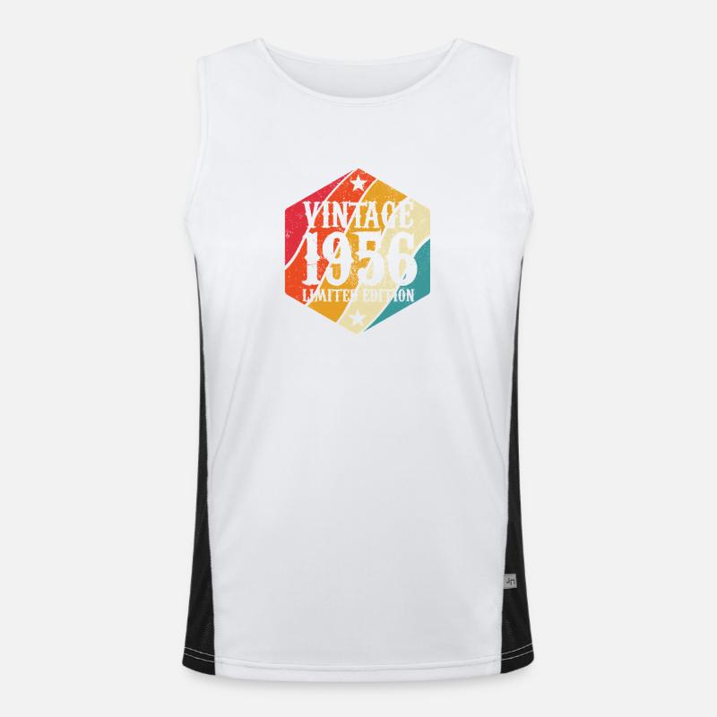 Limited Edition 1956 Geburtstag Geschenk Funktionelles Kontrast-Tank Top für Männer 