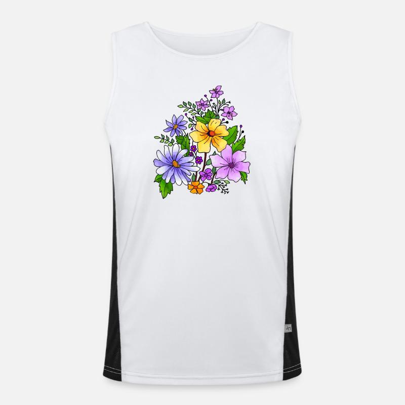Fleur Débardeur respirant contrasté Homme 