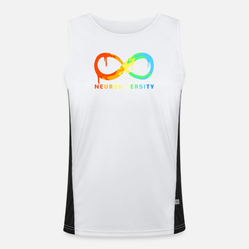 Neurodiversity Autism Brain ADHD Asperger Men's Functional Contrast Tank Top 