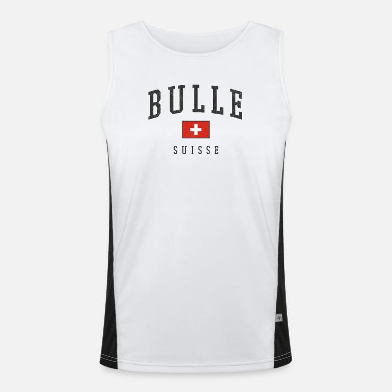 Emblème Bulle Suisse Débardeur respirant contrasté Homme 