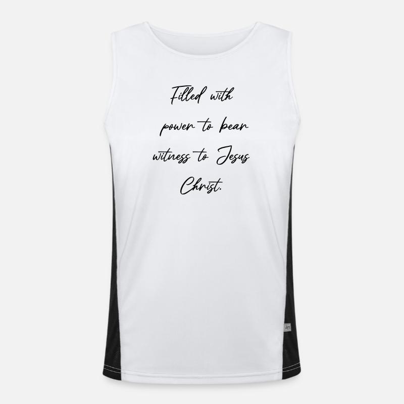 Erfüllt mit der Kraft Gottes - Dynamis Christ Funktionelles Kontrast-Tank Top für Männer 