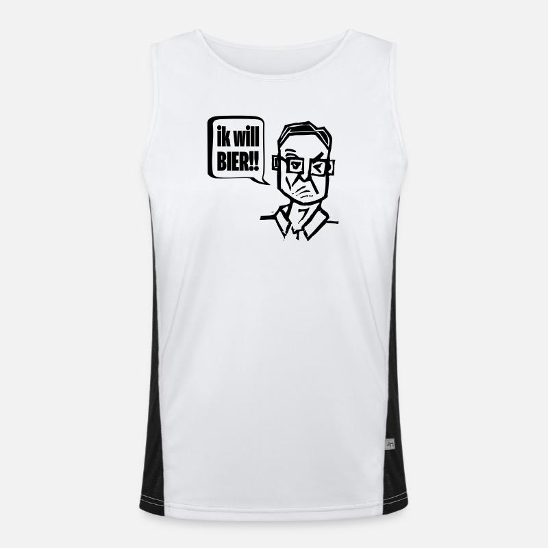 Der Kiecker will Pils Funktionelles Kontrast-Tank Top für Männer 