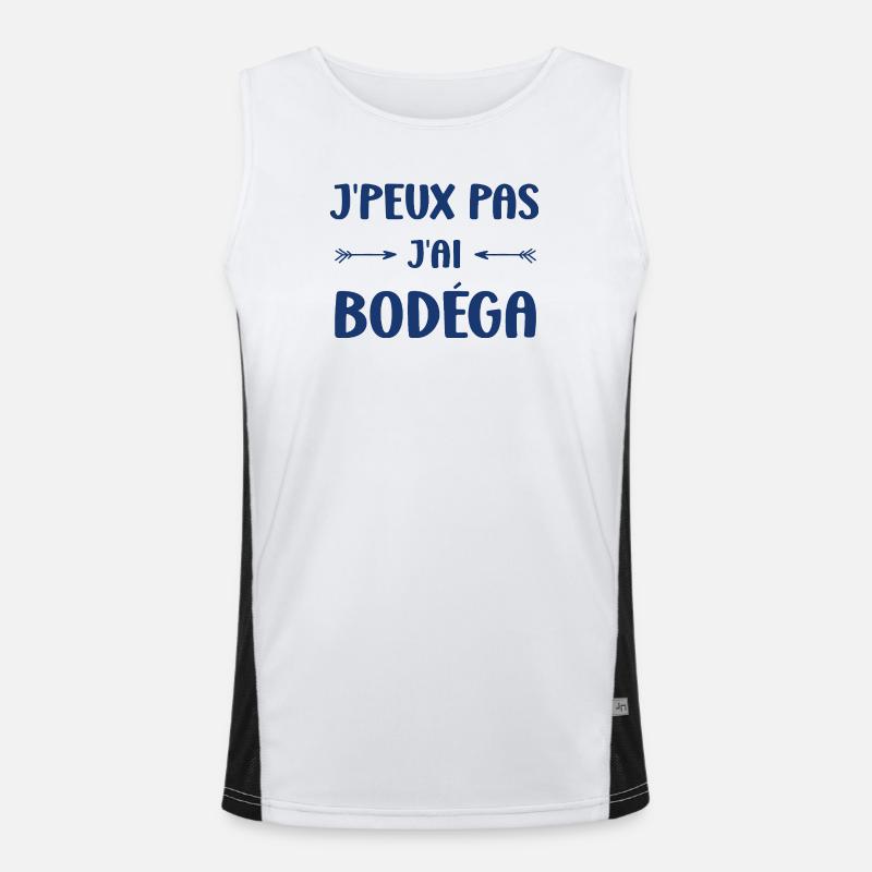 I can't I have Bodéga - Men's Functional Contrast Tank Top  - white/black