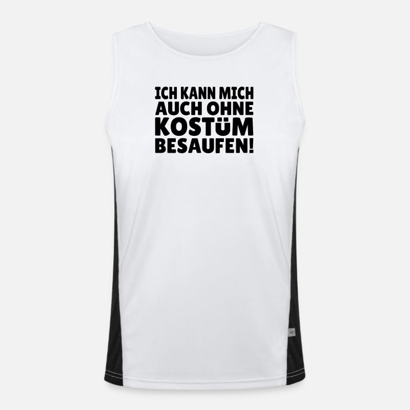 I can get drunk without a costume Men's Functional Contrast Tank Top 