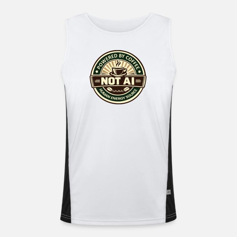 Alimenté par le café Débardeur respirant contrasté Homme 