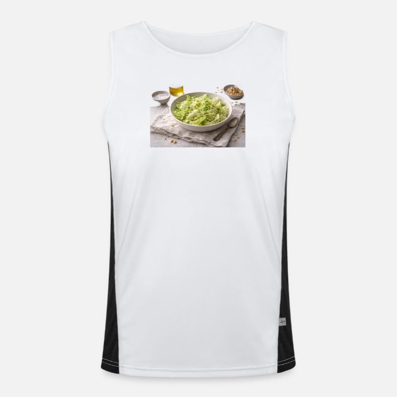 Salad with pine nuts Men's Functional Contrast Tank Top 