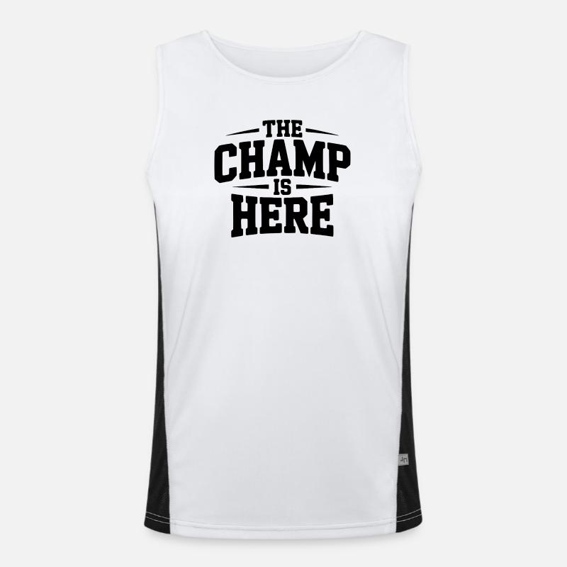 Der Champion ist da Funktionelles Kontrast-Tank Top für Männer 
