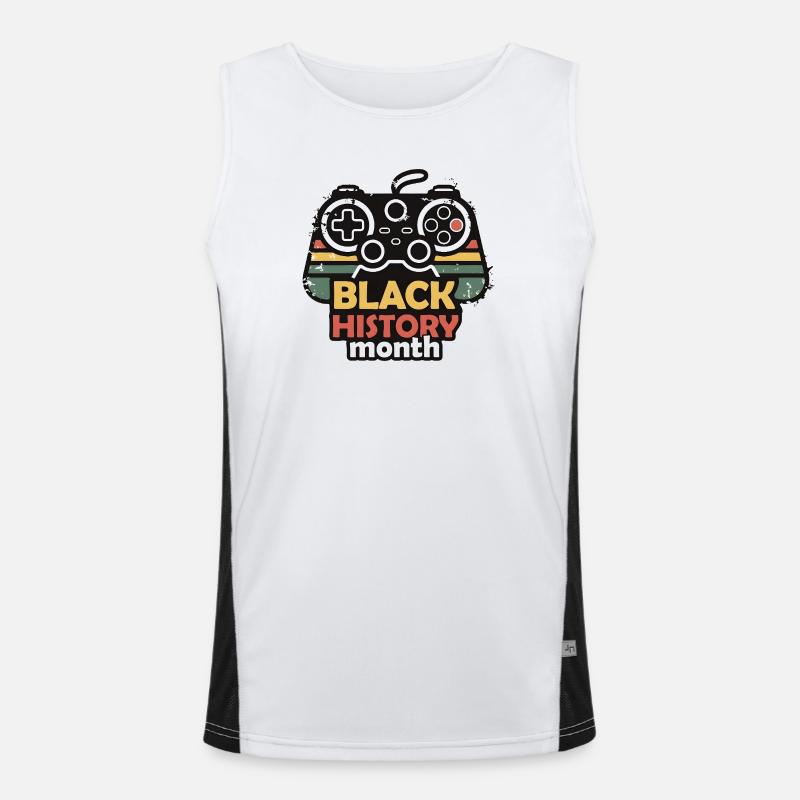 Black History Month Gaming-Controller Retro Funktionelles Kontrast-Tank Top für Männer 