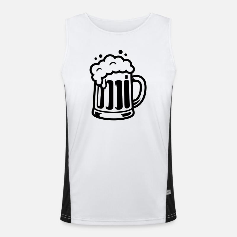 Bière Mug, Bière Comique Débardeur respirant contrasté Homme 