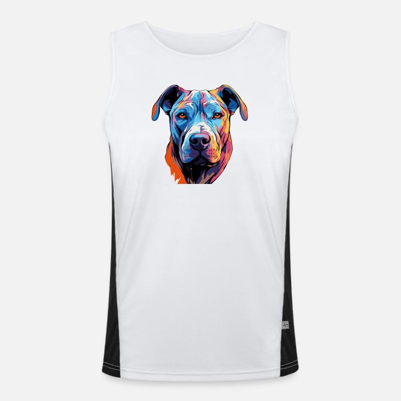 Dog Comic Pop Art Men's Functional Contrast Tank Top 