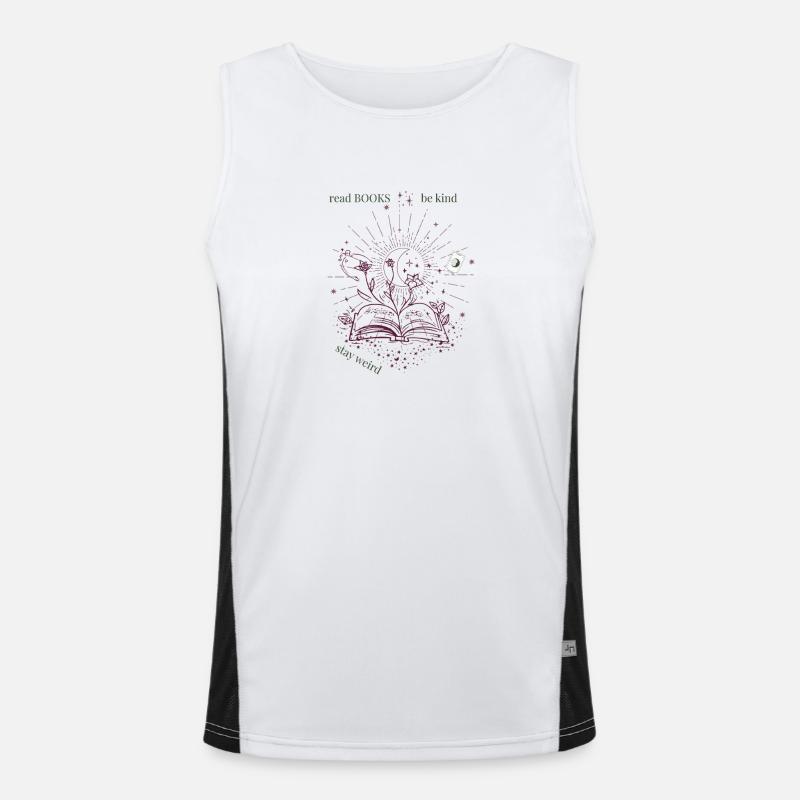read books and be kind Funktionelles Kontrast-Tank Top für Männer 
