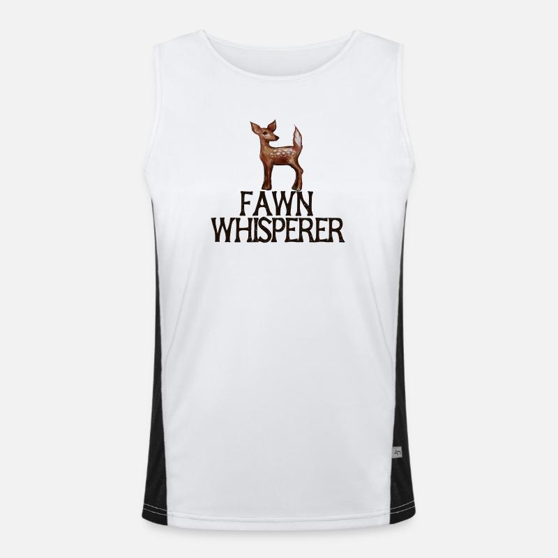 Rehkitzflüsterer Funktionelles Kontrast-Tank Top für Männer 