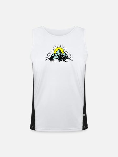 Mountains Alps Nature - Men's Functional Contrast Tank Top  - white/black