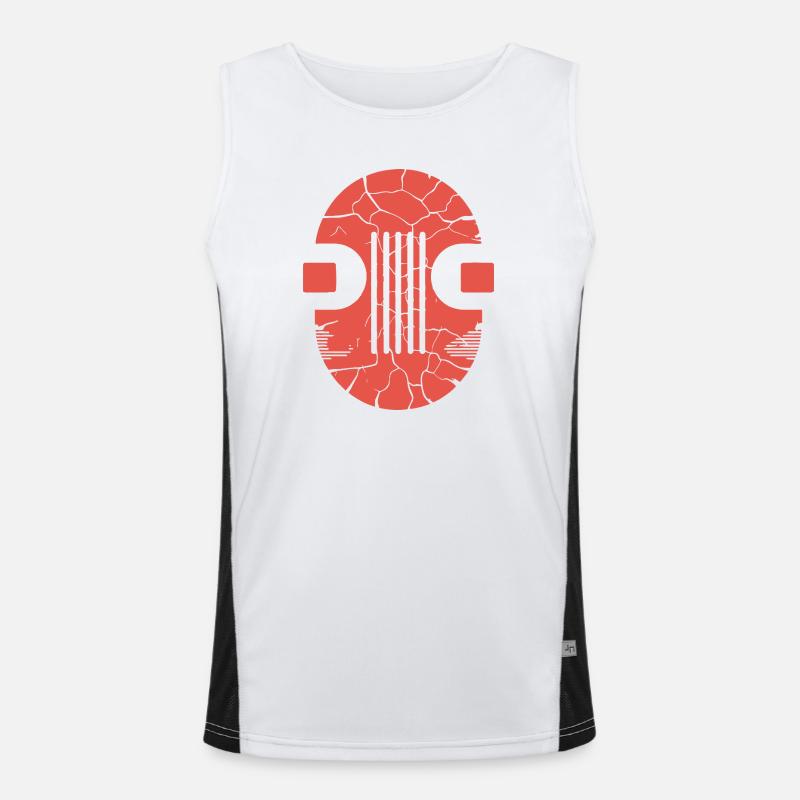 Cracked Orb Glyph Men's Functional Contrast Tank Top 