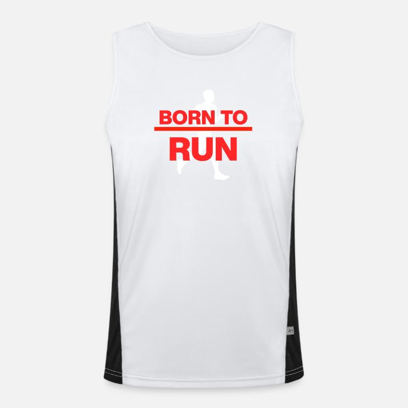 NÉ POUR COURIR, RÉSOLUTION DE PUISSANCE, COURSE, JOGGING, COURSE Débardeur respirant contrasté Homme 