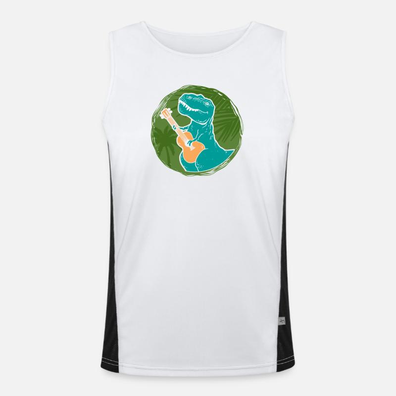 Ukulélé hawaïen Uke T-Rex Débardeur respirant contrasté Homme 