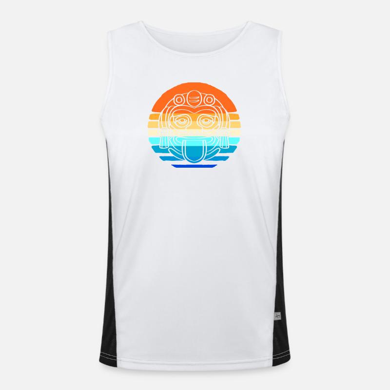 Inka Maya kalender aztec Funktionelles Kontrast-Tank Top für Männer 