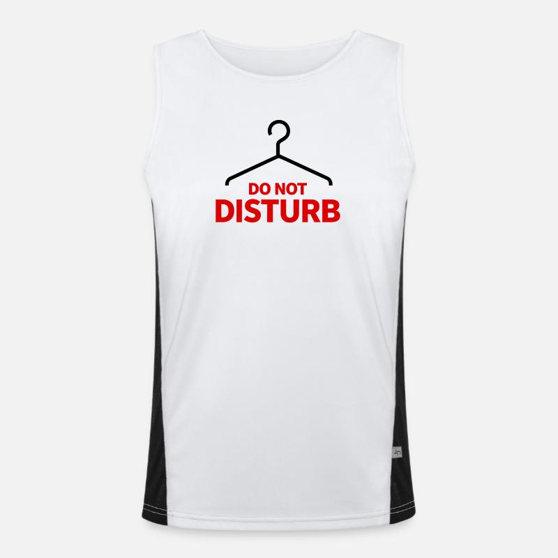 Do Not Disturb Kleiderbügel Spruch Humor Funktionelles Kontrast-Tank Top für Männer 