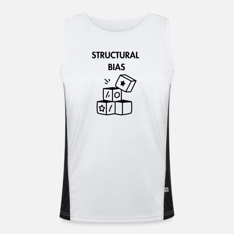 Strukturelle Verzerrung Funktionelles Kontrast-Tank Top für Männer 