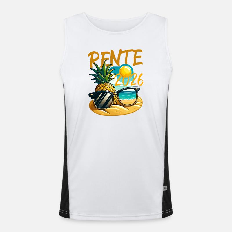 Retraite Retro Pineapple Beach 2026 Débardeur respirant contrasté Homme 