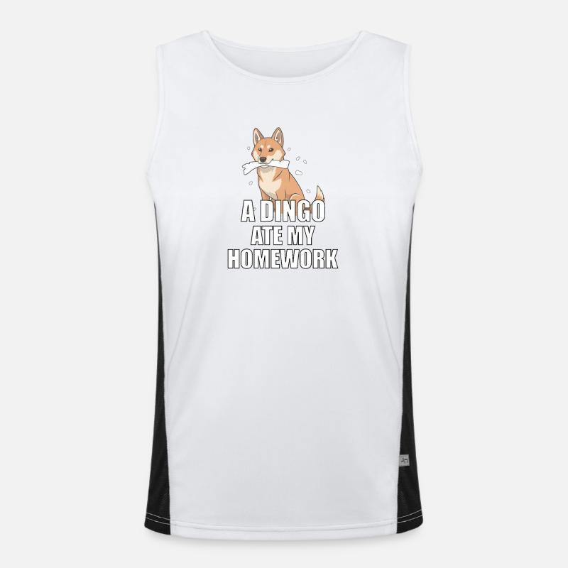 A Dingo Ate My Homework Men's Functional Contrast Tank Top 