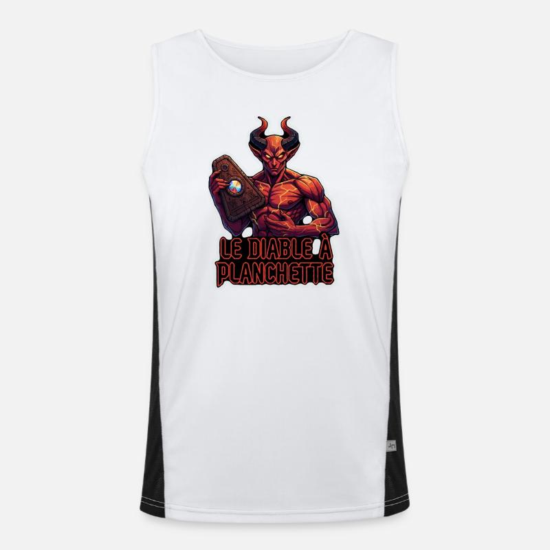Le Diable à Planchette Funktionelles Kontrast-Tank Top für Männer 